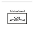 Solutions Manual, Cost Accounting A Managerial Emphasis Horngren 14th Edition