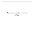 New Venture Creation and Growth - FULL course summary - Entrepreneurship & business innovation - Tilburg University