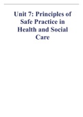 Unit 7 principles of safe practice in health and social care assignment level 3