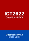 ICT2622 - Exam Questions PACK (2011-2021)