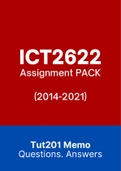 ICT2622 (Notes, ExamPACK, QuestionPACK, Assignment PACK)