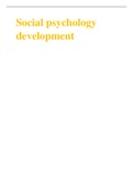 social psychology development
