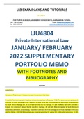 LJU4804 SUPPLEMENTARY PORTFOLIO MEMO 2022 JANUARY/FEBRUARY 2022