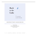Back to the Lake A Reader for Writers, Cooley - Solutions, summaries, and outlines.  2022 updated