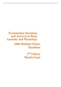 EXAMINATION QUESTIONS AND ANSWERS IN BASIC ANATOMY AND PHYSIOLOGY MARTIN