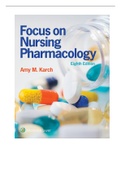 Test Bank Focus on Nursing Pharmacology by Amy M. Karch.
