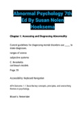 Test Bank For Abnormal Psychology 7th Ed By Susan Nolen Hoeksema