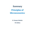 Summary Principles of Microeconomics Gregory Mankiw 7th Edition|Latest|