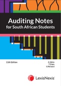Auditing Notes 11th Edition