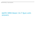 MATH 399N Week 3 & 7 Quiz with answers graded A
