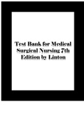 Test Bank for Medical Surgical Nursing 7th Edition by Linton|All Chapters|