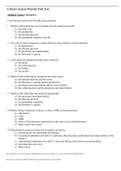 TEST BANK FOR  Chapter 21 Urinary System Practice Unit Test.