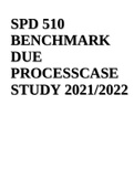 SPD 510 DUE PROCESSCASE STUDY 2021/2022