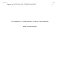 NSG C920 - Contemporary Curriculum Design and Development in Nursing Education. Essay.