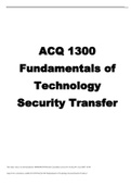 ACQ 1300 Fundamentals of Technology Security Transfer Latest 2021