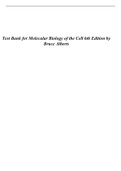 Test Bank for Molecular Biology of the Cell 6th Edition by Bruce Alberts.