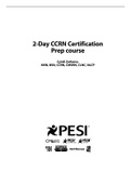 2-Day CCRN Certification  Prep course Study Guide