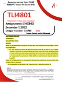 TLI4801 ASSIGNMENT 1 MEMO - SEMESTER 1 UNISA 2022