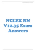 NCLEX RN V12.35 Exam With well explained correct Answers 