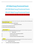 RN ATI Med Surg Proctored Exam 2021/2022 with correct answers