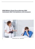 6640 Midterm Exam Pscycotherapy With Individuals 2022 Fall Questions and Answears