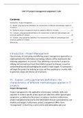 Unit 9 Assignment 1 - Project methodologies (Distinction) (LAA)