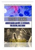 TEST BANK FOR UNDERSTANDING ANATOMY AND PHYSIOLOGY 3RD EDITION GALE S.THOMPSON|GRADED A+|