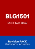 BLG1501 - MCQ Exam PACK (2022)