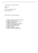 Samenvatting Analysis in qualitative research - Boeije - 1e druk