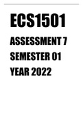ECS 1501 (ECS1501) ASSIGNMENT 7 SEMESTER 1 YEAR 2022