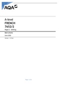 AQA A LEVEL FRENCH PAPER 2 WRITING MS 2020.