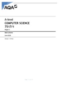AQA A LEVEL COMPUTER SCIENCE PAPER 1 MS 2020