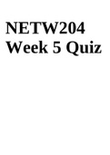 NETW204 Week 5 Quiz