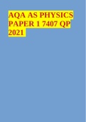 AQA AS PHYSICS PAPER 1 7407 QP 2021