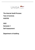 AUI3702 Self Assessments 2022 Semester 1