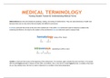NR103 Week 7 Medical Terminology Cheat sheet
