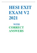 HESI EXIT EXAM V2 2021 WITH CORRECT ANSWERS