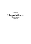 Summary Linguistics 2: The Syntax of English - Chapters 1-3, Quiz 1