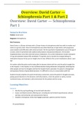 vSim for Nursing | Mental Health David Carter – Part 1 and Part 2 / Overview: David Carter — Schizophrenia Part 1 & Part 2 (answered) Complete solution latest 2021/2022.