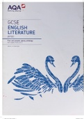 aqa gcse english literature poetry anthology - fully annotated