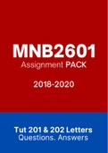 MNB2601 - Combined Tut201 & 202 Letters (2018-2020)
