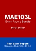 MAE30L - Exam Questions PACK (2013-2022)