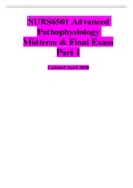 NURS6501 Advanced Pathophysiology Midterm & Final Exam Part 1