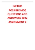 INF3705 POSSIBLE MCQ QUESTIONS AND ANSWERS 2022 ASSIGNMENT 2