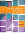 NUR 1208 Psychiatric and Mental Health Nursing The Craft of Caring