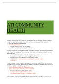 ATI COMMUNITY HEALTH PROCTORED EXAM 2019 (LATEST, VERIFIED AND 100% CORRECT ANSWERS)