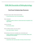 Final Exam - NUR2063 / NUR 2063 (Latest 2023 / 2024) : Essentials of Pathophysiology - Rasmussen
