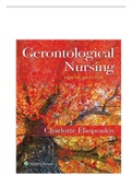 Test Bank For Gerontological Nursing 10th Edition By Eliopoulos