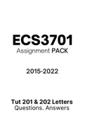 ECS3701 - Assignment Tut201 feedback (Questions & Answers) (2015-2022)