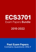ECS3701 - Exam Revision Questions (2015-2022)